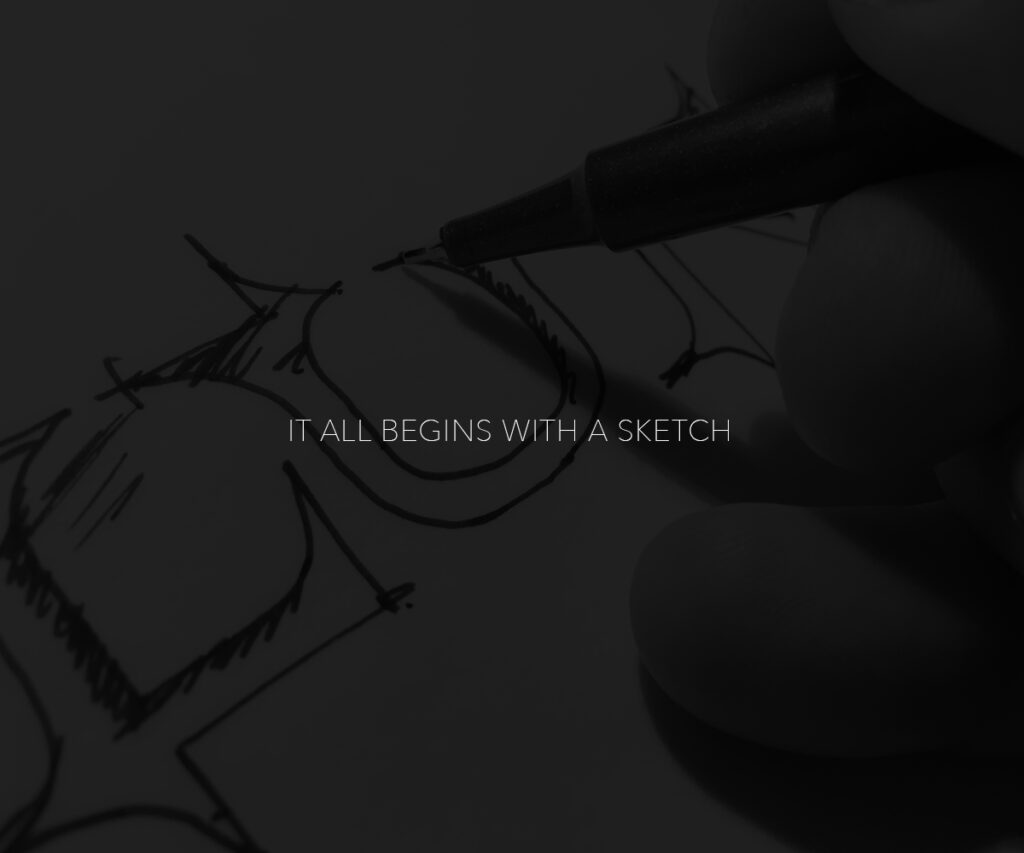 Lunazul custom lettering sketch banner