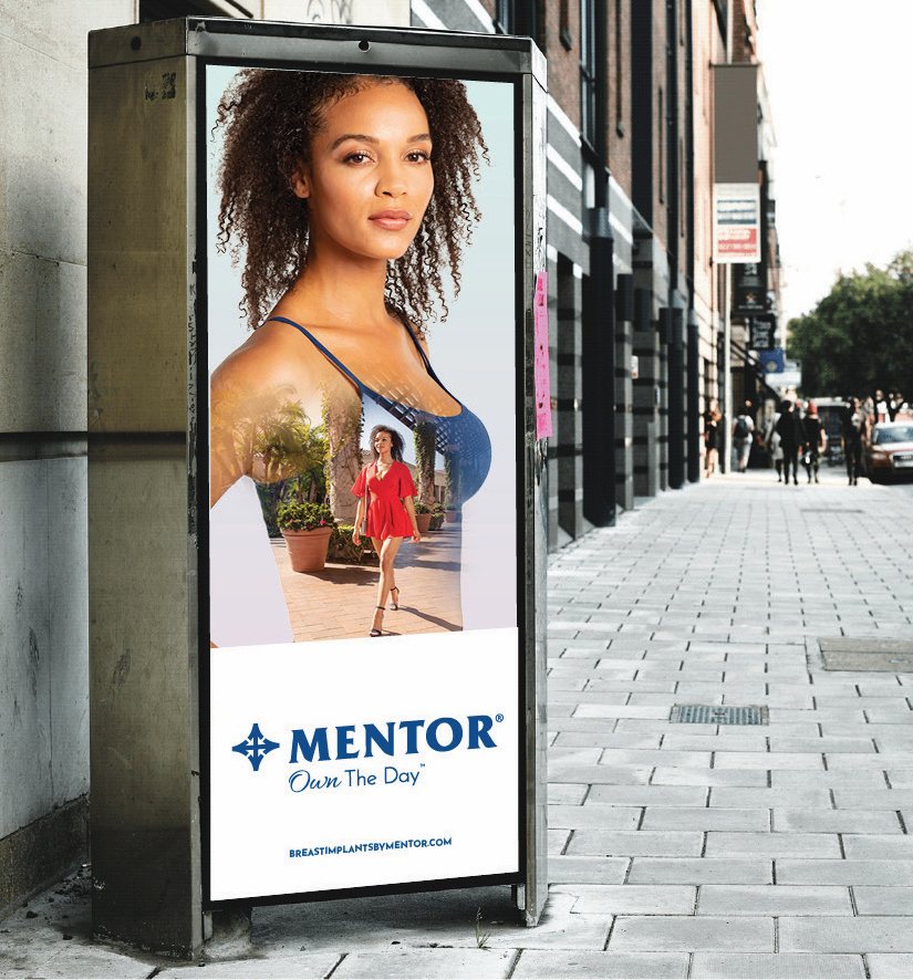 Mentor Own The Day bus stop banner