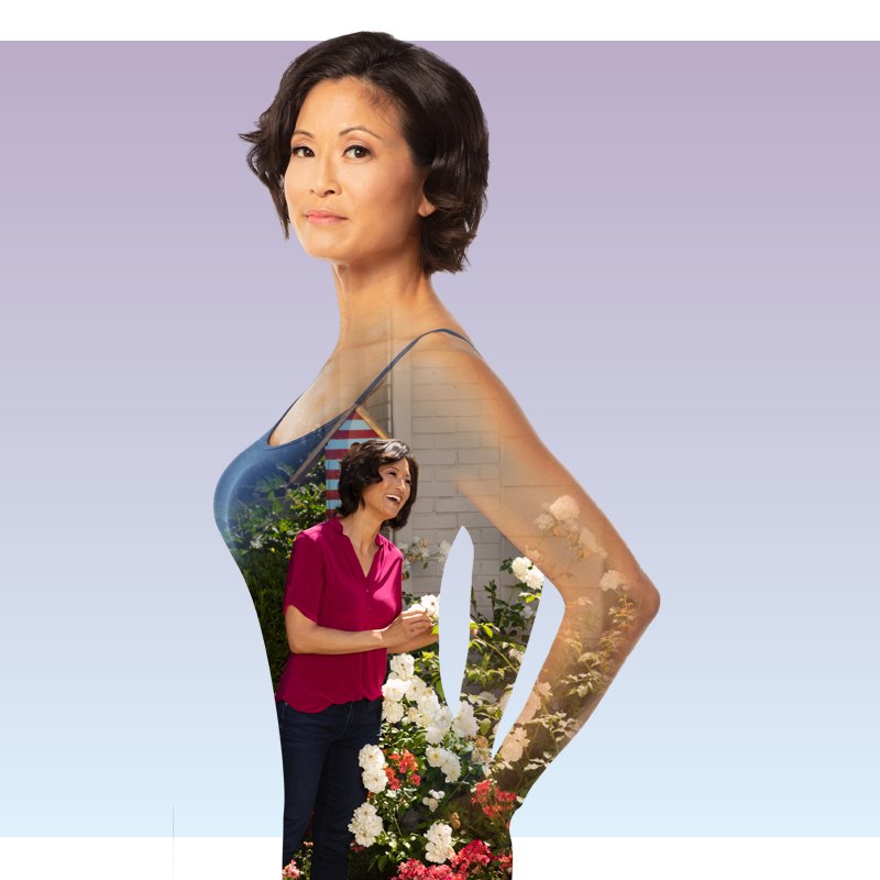 Mentor Own The Day ad: woman with a gardening scene inside her silhouette