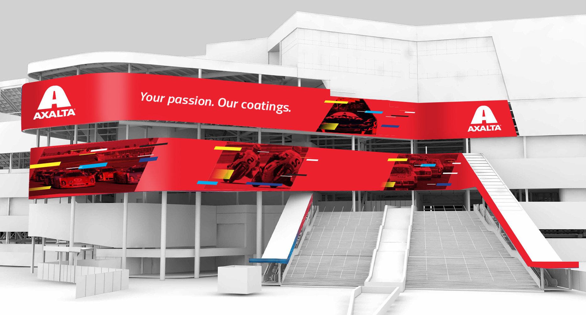 Axalta stadium graphics rendering, alternate view